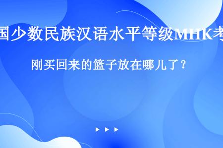 刚买回来的篮子放在哪儿了？