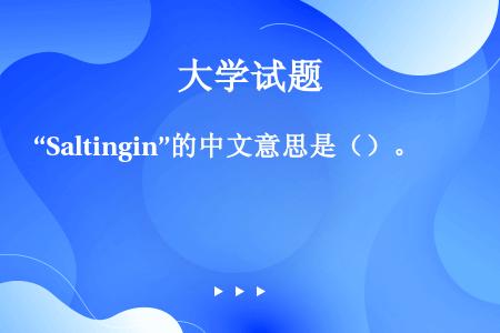 “Saltingin”的中文意思是（）。