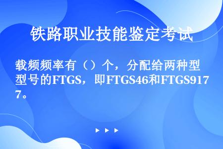 载频频率有（）个，分配给两种型号的FTGS，即FTGS46和FTGS917。