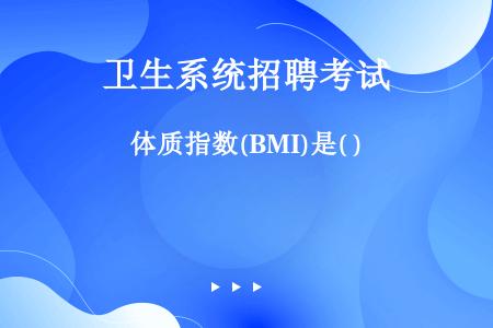 体质指数(BMI)是( )