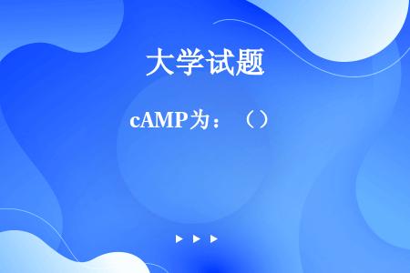 cAMP为：（）