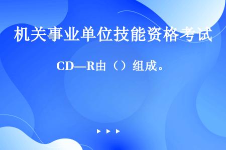 CD—R由（）组成。