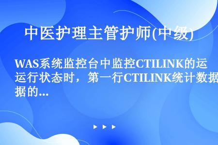 WAS系统监控台中监控CTILINK的运行状态时，第一行CTILINK统计数据的“IP地址”指的是哪...