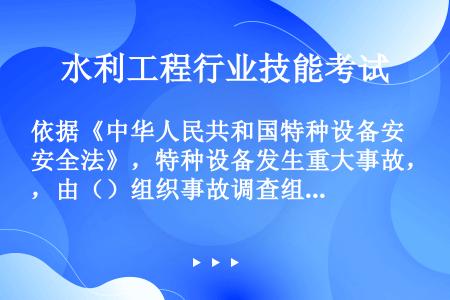 依据《中华人民共和国特种设备安全法》，特种设备发生重大事故，由（）组织事故调查组进行调查。
