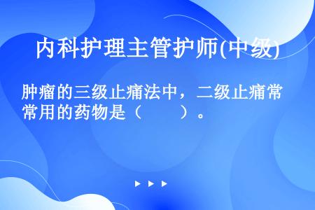 肿瘤的三级止痛法中，二级止痛常用的药物是（　　）。