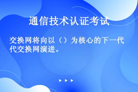 交换网将向以（）为核心的下一代交换网演进。