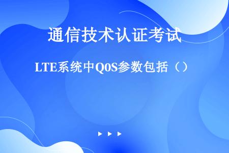 LTE系统中Q0S参数包括（）