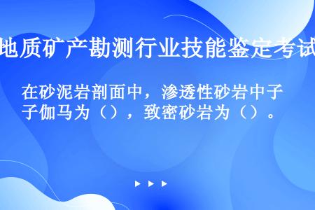 在砂泥岩剖面中，渗透性砂岩中子伽马为（），致密砂岩为（）。