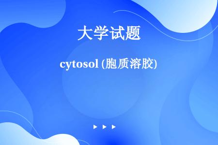cytosol (胞质溶胶)