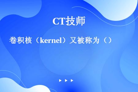 卷积核（kernel）又被称为（）