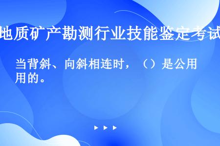 当背斜、向斜相连时，（）是公用的。