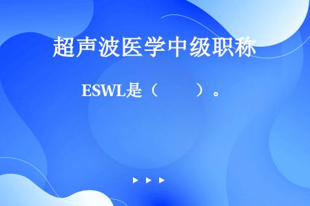 ESWL是（　　）。