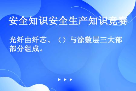 光纤由纤芯、（）与涂敷层三大部分组成。