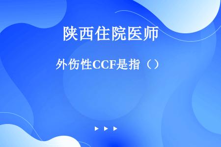 外伤性CCF是指（）