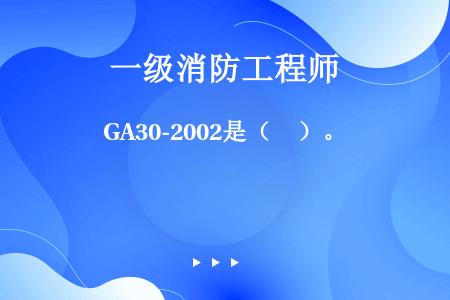 GA30-2002是（　）。