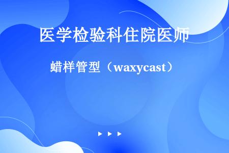 蜡样管型（waxycast）