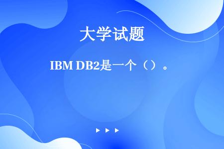 IBM DB2是一个（）。