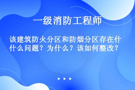 该建筑防火分区和防烟分区存在什么问题？为什么？该如何整改？