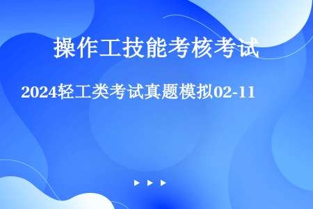 2024轻工类考试真题模拟02-11